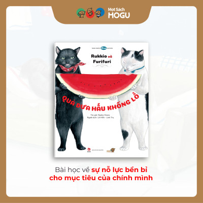 Truyện Ehon bé 3-4-5 tuổi - Rukkio và Furifufi - Quả dưa hấu khổng lồ
