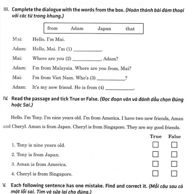 Đề Kiểm Tra Tiếng Anh 4 - Có Đáp Án (Dùng Kèm SGK Tiếng Anh 4 Global Success) _HA