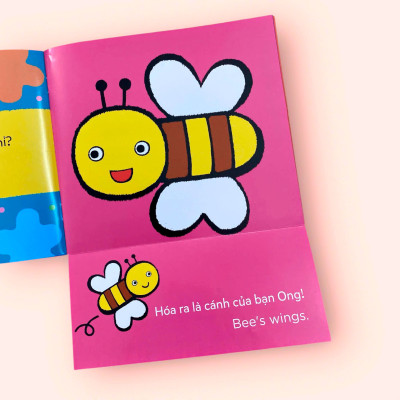 Sách cho bé - Cánh Của Ai Thế Nhỉ? - Whose wings? - Bộ Sách Lật Mở Khám Phá Song Ngữ - Dành cho trẻ 0-4 tuổi