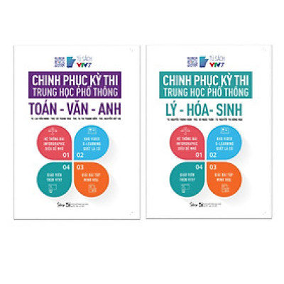 Combo Sách Chinh Phục Kỳ Thi Trung Học Phổ Thông: Toán - Văn - Anh + Lý - Hóa - Sinh