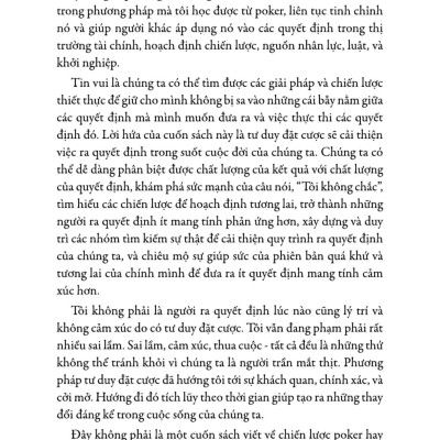 Tư Duy Đặt Cược: Quyết Định Sáng Suốt Hơn Khi Không Có Đủ Thông Tin