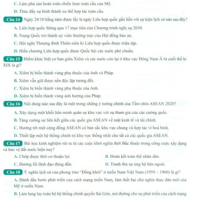 Sách - Câm Nang Ôn Luyện Thi THPT, Đại Học - Môn Lịch Sử