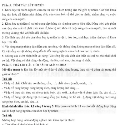 Hướng Dẫn Giải Bài Tập Khoa Học Tự Nhiên 6 - OP