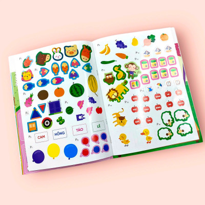 Sách cho bé - Sticker Thần Kỳ Phát Triển Chỉ Số IQ - Thông Minh - Dành cho trẻ 2-4 tuổi - Hình dán 3D càng dán càng vui