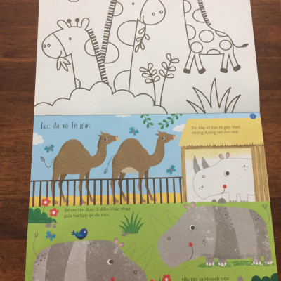 Sách tương tác Dạo quanh sở thú - Trò chơi phát triển tư duy cho bé từ 2 tuổi VZ