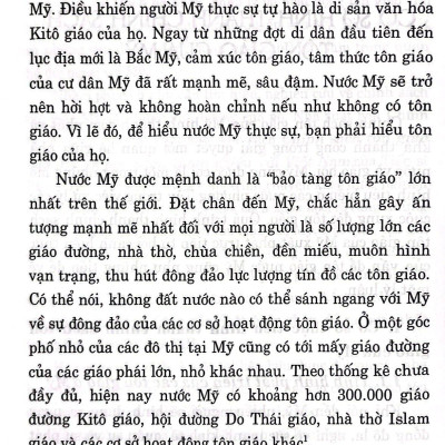 Chính Sách Tôn Giáo Của Mỹ Và Góc Nhìn Tham Chiếu Với Việt Nam