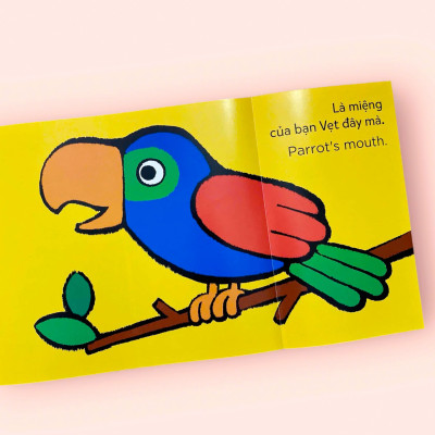 Sách cho bé - Miệng Của Ai Thế Nhỉ? - Whose mouth? - Bộ Sách Lật Mở Khám Phá Song Ngữ - Dành cho trẻ 0-4 tuổi