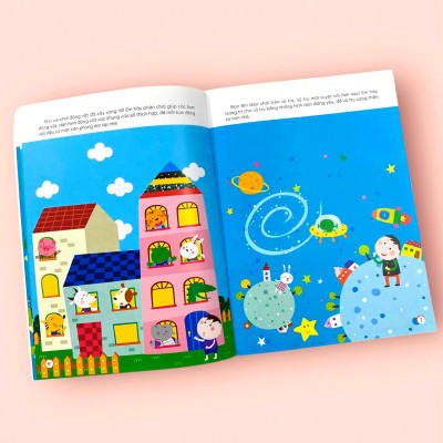 Sách cho bé - Sticker Thần Kỳ Phát Triển Chỉ Số CQ - Sáng Tạo - Dành cho trẻ 3-5 tuổi - Hình dán 3D càng dán càng vui