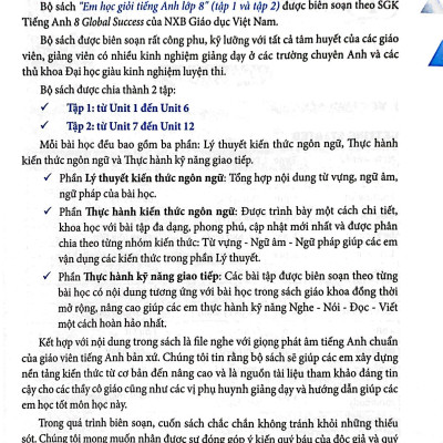 Global Success - Em Học Giỏi Tiếng Anh Lớp 8 - Tập 1 (Có Đáp Án)