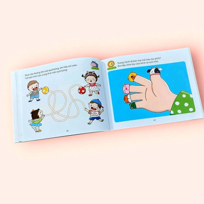 Sách cho bé - Hỏi Đáp Thông Minh - Rèn Luyện Não Trái Não Phải - Bộ 4 cuốn - Sách tương tác - Dành cho trẻ 3+