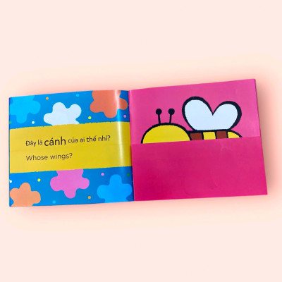 Sách cho bé - Cánh Của Ai Thế Nhỉ? - Whose wings? - Bộ Sách Lật Mở Khám Phá Song Ngữ - Dành cho trẻ 0-4 tuổi