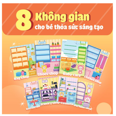 Sách Trò chơi Đồ hàng Đi Siêu Thị (Hơn 200 Stickers) (MG)