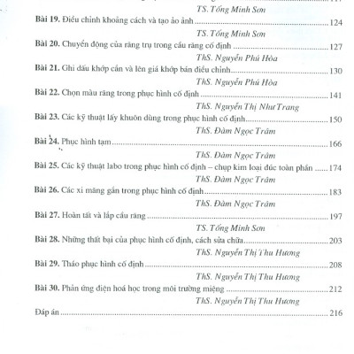 Phục Hình Răng Cố Định (Dùng Cho Sinh Viên Răng Hàm Mặt)