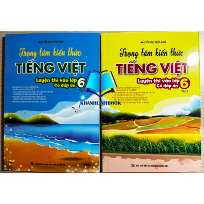 Sách - Combo Trọng tâm kiến thức tiếng việt (luyện thi vào lớp 6) trọn bộ (có đáp án)