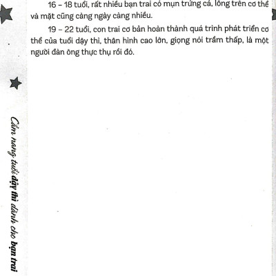 Cẩm Nang Tuổi Dậy Thì Dành Cho Bạn Trai (Tái Bản 2023)