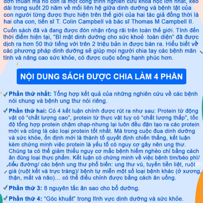 Combo 4 cuốn Bí mật dinh dưỡng (TB) + Toàn cảnh dinh dưỡng (TB) + Liệu trình dinh dưỡng + Động mạch vành