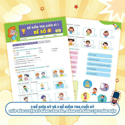 Sách Bộ Đề Kiểm Tra Định Kỳ Tiếng Anh Lớp 3 Tập 1 - Megabook