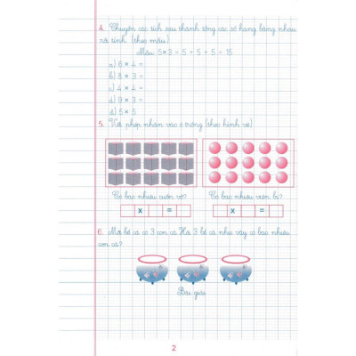 Sách - Vở Ô Li Bài Tập Toán Lớp 2 + Vở Ô Li Theo Mẫu Chữ Lớp 2 - Bám Sát SGK Chân Trời Sáng Tạo - Combo 4 Cuốn - Hồng Ân