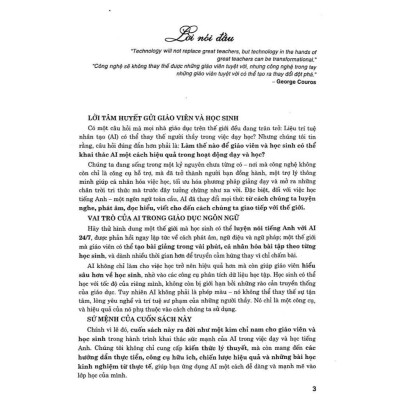 Ứng Dụng Trí Tuệ Nhân Tạo AI Trong Dạy Và Học Môn Tiếng Anh (Dành Cho Giáo Viên Và Học Sinh - Dùng Chung Cho SGK) (HA)