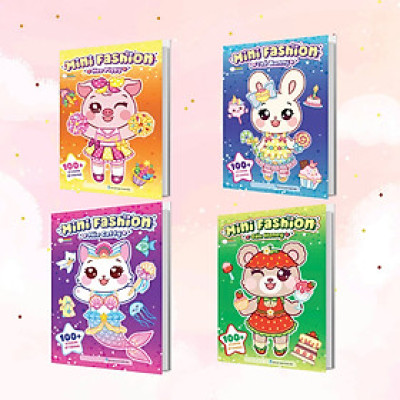 Combo Mini Fashion (Bóc Dán Hơn 400+ stickers) - 4 Cuốn