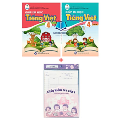 Sách - Combo giúp em học tiếng việt 4 - tập 1 + 2 ( cánh diều )