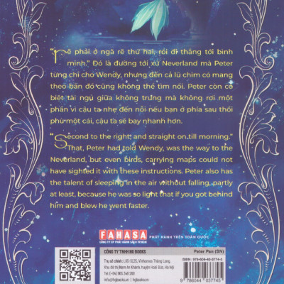 Peter Pan (Song ngữ Anh Việt), tặng kèm file nghe & note từ vựng