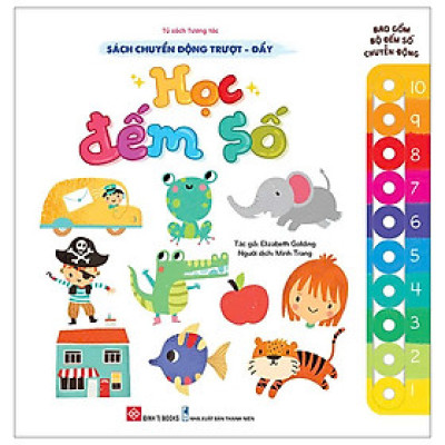 Sách Chuyển Động Trượt-Đẩy - Học Đếm Số - Bìa Cứng