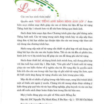 Học Tiếng Anh Bằng Hình Ảnh Lớp 1 _HA