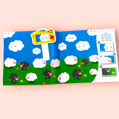 Sách - Úm Ba La! Máy ảnh mở ra! RÈN TRÍ NÃO - LUYỆN TẠP TRUNG - Nhanh mắt - Sách tương tác - Dành cho trẻ 3+