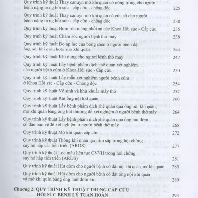 Hướng Dẫn Quy Trình Kỹ Thuật Khám Bệnh, Chữa Bệnh Chuyên Ngành Hồi Sức - Cấp Cứu - Chống Độc