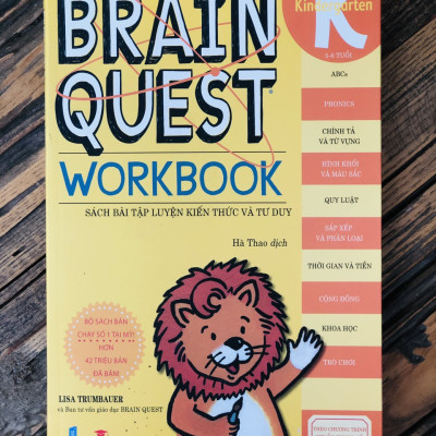 Sách brain quest workbook kindergarten phát triển tư duy iq cho bé ( 5 - 6 tuổi )