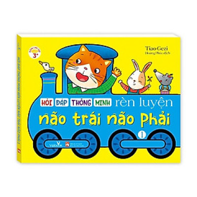 Sách cho bé - Hỏi Đáp Thông Minh - Rèn Luyện Não Trái Não Phải - Tập 1 - Sách tương tác - Dành cho trẻ 3+