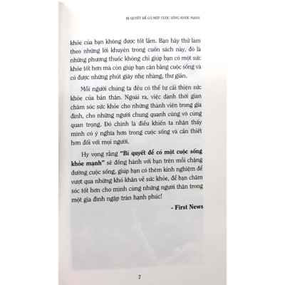 Bí Quyết Để Có Một Cuộc Sống Khỏe Mạnh - Bản Quyền