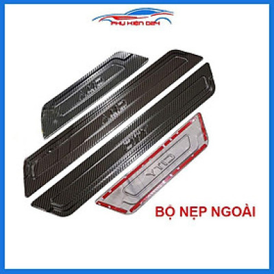 Bộ nẹp bước chân trong ngoài vân Cacbon xe City 2021 chống trầy làm đẹp ô tô