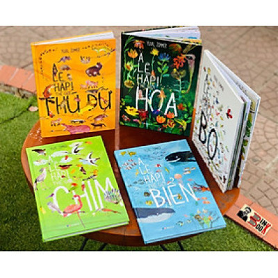 COMBO BỘ A LÊ HẤP! - 5 cuốn - THẾ GIỚI BỌ - THẾ GIỚI CHIM- THẾ GIỚI BIỂN- THẾ GIỚI HOA - THẾ GIỚI THÚ DỮ -