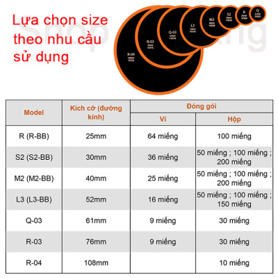 Hộp vá săm R-04 Maruni - Nhật Bản (10 miếng/hộp)