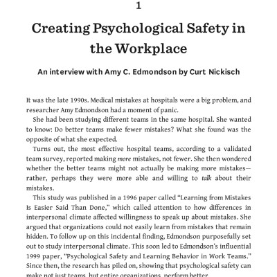 Sách ngoại văn: Psychological Safety (HBR Emotional Intelligence Series)