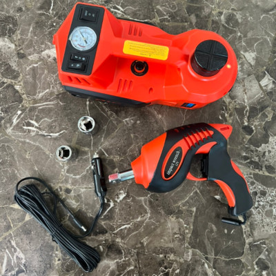 Bộ nâng kích gầm điện, kiêm máy bơm lốp và máy siết ốc ô tô đa năng 3 trong 1 ROGTZ TY-003 - HÀNG CHÍNH HÃNG