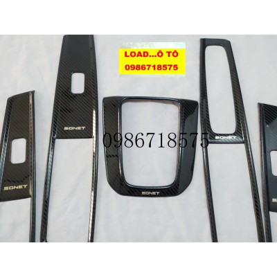 Ốp Nội Thất Carbon Xe KIA SONET 2022-2023 Mẫu Vân Carbon Cao Cấp
