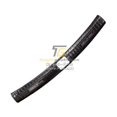 Bộ sản phẩm ỐP BẬC CỐP VÀ BẬC CỬA vân Carbon xe Kia Seltos