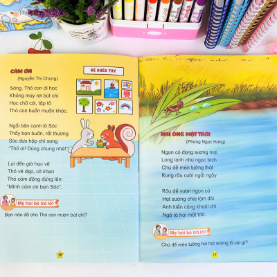 Sách - Combo 6 cuốn Tuyển tập Thơ và Truyện hay cho bé - Giúp bé phát triển Ngôn ngữ và Nhận thức 0-6 tuổi - ndbooks