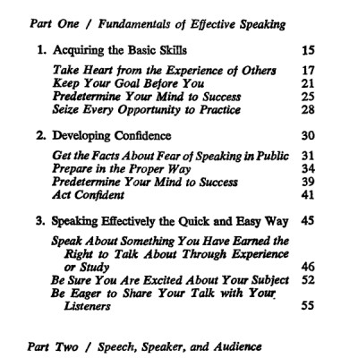 The Quick and Easy Way to Effective Speaking Mass Market Paperback 