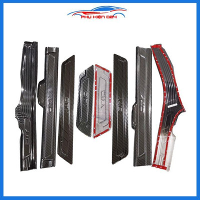Bộ nẹp bước chân trong ngoài vân Cacbon xe City 2021 chống trầy làm đẹp ô tô