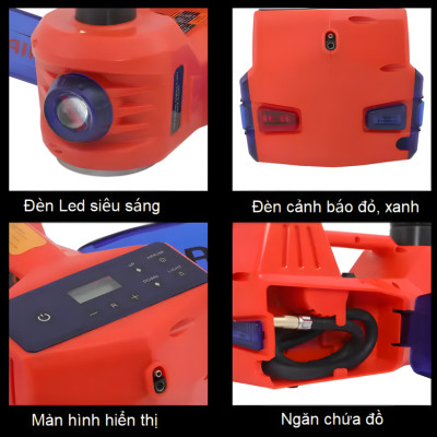 Bộ nâng kích gầm điện 5 tấn kiêm máy bơm lốp tự ngắt thương hiệu Đức ROGTZ TY-EHJ03 cao cấp - Hàng Chính Hãng