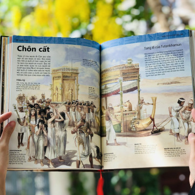 Sách Ancient Egypt ( Ai Cập cổ đại ) - Tổng Hợp Kiến Thức Bách Khoa Lịch Sử Về Nền Văn Minh Ai Cập - Á Châu Books, Bìa Cứng, In Màu