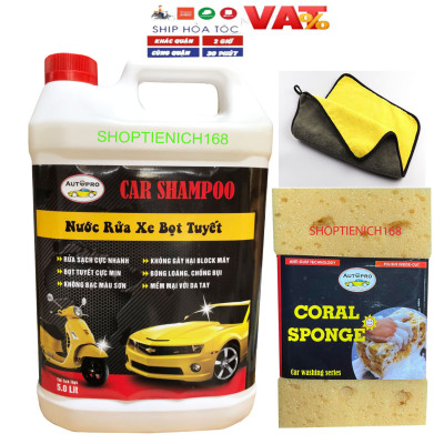 Nước rửa xe bọt tuyết Car Shampoo 5 lít cho ô tô xe máy 