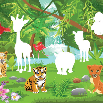 Sách - Sticker dán hình thông minh - Rừng Nhiệt Đới