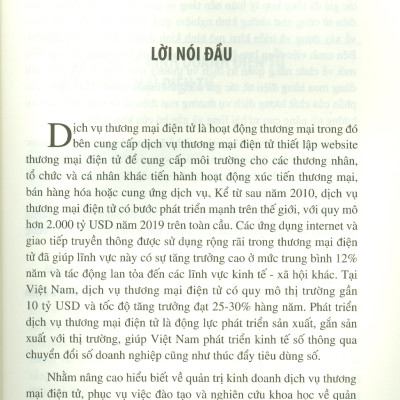 Quản Trị Dịch Vụ Thương Mại Điện Tử - Cơ Sở Lý Luận Và Một Số Kinh Nghiệm Thực Tế Tại việt Nam (Sách Chuyên khảo)