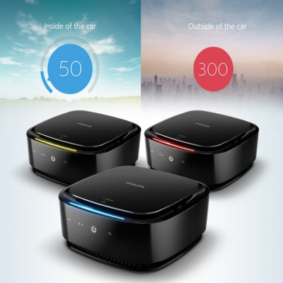 Máy khử mùi, lọc không khí trên xe ô tô thương hiệu cao cấp Philips GP6201 - Công suất: 3.7W - Điện áp: 12V - Hàng Nhập Khẩu