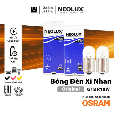 Combo 10 Bóng Đèn Xi Nhan Chân Cài G18 OSRAM NEOLUX Lắp Đèn Hậu, Đèn Phanh, Đèn Cảnh Báo Xe Ô Tô Xe Máy - Nhập Khẩu Chính Hãng